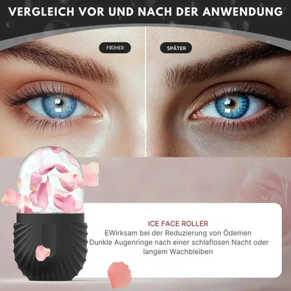 Gesichtseisroller aus Silikonwürfeln