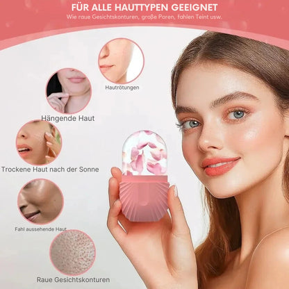 Gesichtseisroller aus Silikonwürfeln